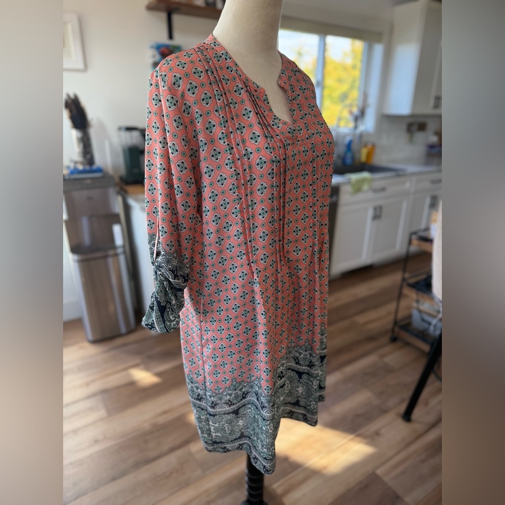 Collective Concepts Floral & Paisley Patterned Slip Dress